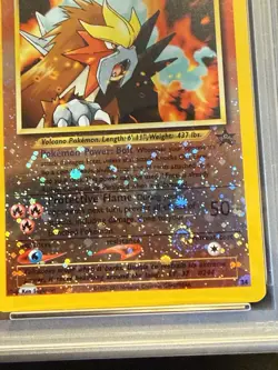 Entei 34/53 Pokemon Movie Promo 2001 PSA 8 🔥 WITH CRAZY SWIRL 🌀 - Image 1