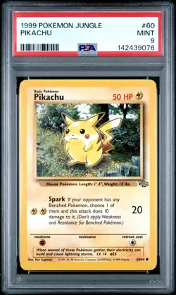 1999 POKEMON JUNGLE #60 PIKACHU PSA 9 - Image 1