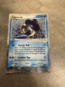 Lapras ex 99/109 Holo Rare Ruby & Sapphire Vintage Pokemon TCG Damaged - Image 1