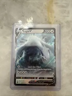 Lugia v 138/195SWSH12 Sword & Shield Silver Tempest Ultra Rare Holo Pokemon Card - Image 1