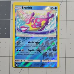 Bruxish OC Miscut Error Pokemon Card Reverse Holo Sun & Moon 48/149 - Image 3