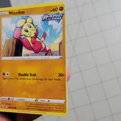 Mienfoo Miscut Error Pokemon Card Battle Styles Near Mint Condition 076/163 - Image 2