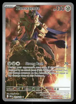 Pokemon Cards Zamazenta 201/182 Destined Rivals Illustration Rare NM - Image 1
