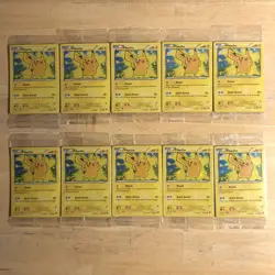 10x LOT SEALED 2014 Pokemon XY Pikachu Cosmos Holo Lego Movie Promo #42 - Image 1