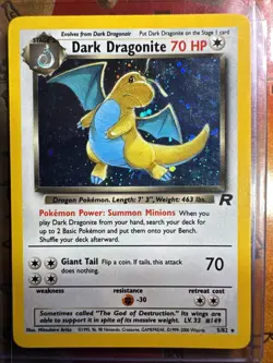 Pokemon Dark Dragonite Holo Rare Team Rockets Set 5/82 - Image 1