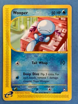 Pokemon Non-holo eReader Wooper - Aquapolis – 66/147 – LP-/MP - Image 1
