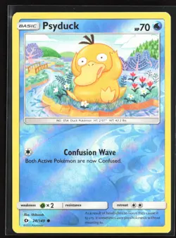 Pokemon TCG - Psyduck Reverse Holo Common SM Base Set 28/149 NM - Image 1