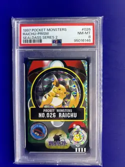 PSA 8 1997 POKEMON POCKET MONSTERS JAPANESE EEVEE RAICHU SEALDASS NM-MINT - Image 1