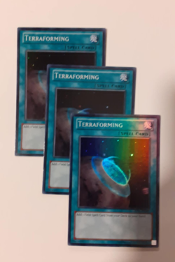 3 x Terraforming (PLAYSET) SUPER RARE Unlimited LP AP01-EN009 - Image 1