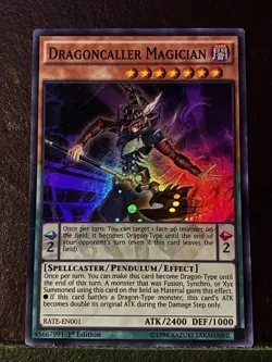 Yugioh Dragoncaller Magician RATE-EN001 Super Rare 1st Edition - Image 1