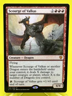 Scourge of Valkas Commander 2017 C17 MTG Mythic Rare NM Unplayed - Image 1