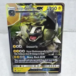 Alolan Golem GX - 34/111 - Pokemon Crimson Invasion Sun Moon Ultra Rare Card NM - Image 1