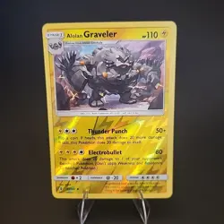 Pokemon TCG Card - Guardians Rising Alolan Graveler 41/145 - Reverse Holo - Image 1