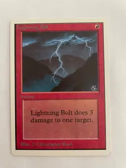 Magic the Gathering MTG Unlimited Lightning Bolt NM - Image 1