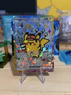 Derpy Pokemon Fan Made Holo Display Cards - Derpy Pikachu - Coffeechu Pikapika - Image 2