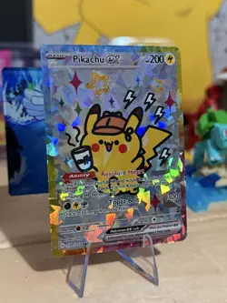 Derpy Pokemon Fan Made Holo Display Cards - Derpy Pikachu - Coffeechu Pikapika - Image 3