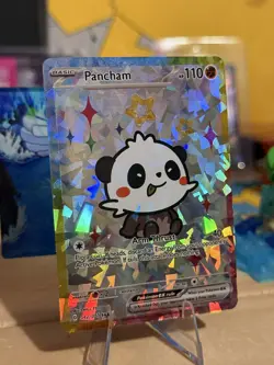 Derpy Pokemon Fan Made Holo Display Cards - Derpy Pancham - Cutest Panda! - Image 2