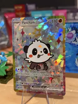 Derpy Pokemon Fan Made Holo Display Cards - Derpy Pancham - Cutest Panda! - Image 3
