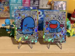 Derpy Pokemon Fan Made Holo Display Cards - Quagsire & Wooper - Lot Of 2 - Image 1