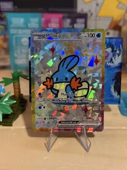 Derpy Pokemon Fan Made Holo Display Cards - Derpy Mudkip - Mud Sport & Surf - Image 1