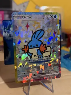 Derpy Pokemon Fan Made Holo Display Cards - Derpy Mudkip - Mud Sport & Surf - Image 2