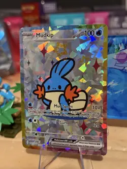 Derpy Pokemon Fan Made Holo Display Cards - Derpy Mudkip - Mud Sport & Surf - Image 3