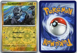 ALOLAN GEODUDE 044/159 COMMON JOURNEY TOGETHER POKEMON REVERSE HOLO NM - Image 3