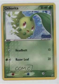 Chikorita Reverse Foil Pokemon EX Unseen Forces #51 2005 - Image 1