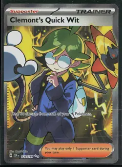 Clemont's Quick Wit 229/191 Surging Sparks Ultra Rare Pokemon - Image 1