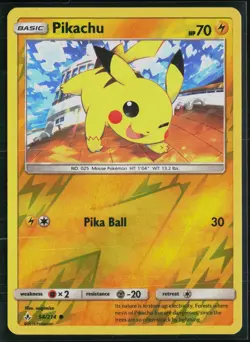 Pikachu 54/214 Unbroken Bonds Reverse Holo Common Pokemon - Image 1