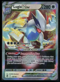 Lugia VSTAR 139/195 Silver Tempest VSTAR Rare Holo Pokemon - Image 1