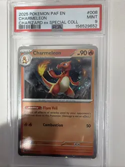 2025 POKEMON PAF EN-PALDEAN FATES CHARIZARD EX SPECIAL COLL CHARMELEON PSA 9 - Image 1