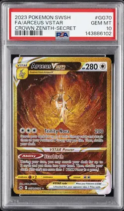 2023 POKEMON SWORD & SHIELD CROWN ZENITH SECRET FULL ART/ARCEUS VSTAR PSA 10 - Image 1