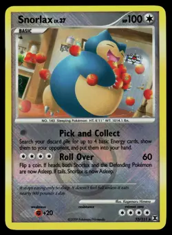 Snorlax 33/111 Rising Rivals Rare Crosshatch Pokemon - Image 1