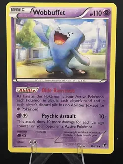 Wobbuffet Uncommon Pokemon XY - Phantom Forces #36/119 Regular TCG LP - Image 1