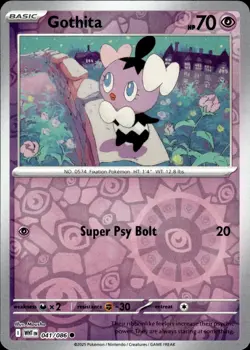 GOTHITA 041/086 C WHITE FLARE POKEMON REVERSE HOLO NEAR MINT - Image 1