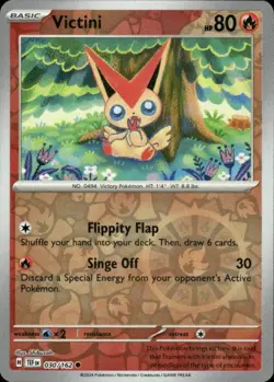 VICTINI 030/162 TEMPORAL FORCES COMMON REVERSE HOLO POKEMON SHIBUZOH. - Image 1