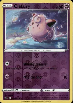 CLEFAIRY 074/192 REBEL CLASH COMMON REVERSE HOLO POKEMON SOWSOW - Image 1