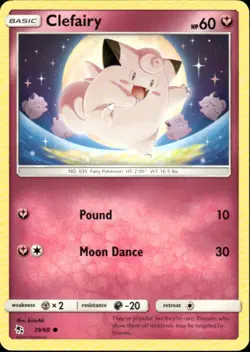 CLEFAIRY 39/68 HIDDEN FATES COMMON POKEMON KIRISAKI - Image 1