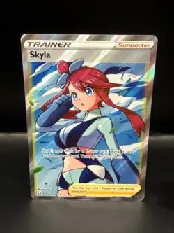 Pokemon Skyla Full Art Trainer Ultra Rare Shining Fates Pokemon 072/072 C - Image 1