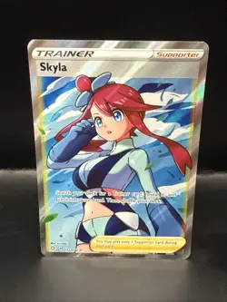 Pokemon Skyla Full Art Trainer Ultra Rare Shining Fates Pokemon 072/072 C - Image 2