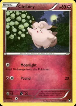 CLEFAIRY 69/111 FURIOUS FISTS COMMON POKEMON NAOYO KIMURA - Image 1
