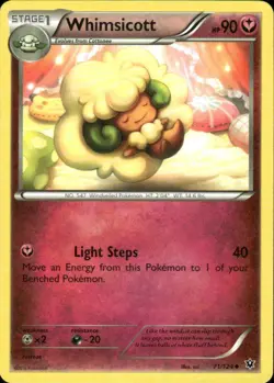 WHIMSICOTT 71/124 FATES COLLIDE UNCOMMON POKEMON SUI - Image 1