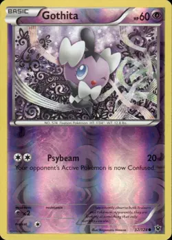 GOTHITA 32/124 FATES COLLIDE COMMON REVERSE HOLO POKEMON KAGEMARU HIMENO - Image 1