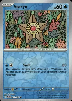 STARYU 120/165 151 COMMON REVERSE HOLO POKEMON ARAI KIRIKO - Image 1