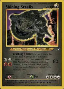 Shining Steelix 112/105 - Neo Destiny Holo Secret Rare - Pokemon - MP - Image 1