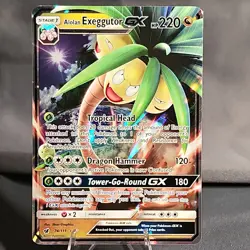 Pokemon Alolan Exeggutor GX Ultra Rare Full Art 74/111 SM-Crimson Invasion NM - Image 1