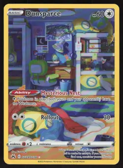 Dunsparce GG23/GG70 Holo Crown Zenith Galarian Gallery Pokemon NM - Image 1
