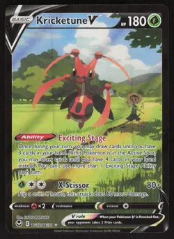 Kricketune V TG12/TG30 Holo V Rare Silver Tempest Trainer Gallery Pokemon NM - Image 1
