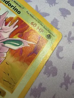Pokemon Card - Nidorino Base Set 37/102 Uncommon 1st Edition shadowless - Image 2